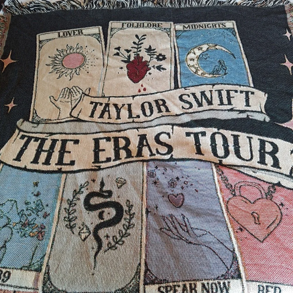 RARE Taylor Swift The Eras Tour Woven Throw Blanket 72x48